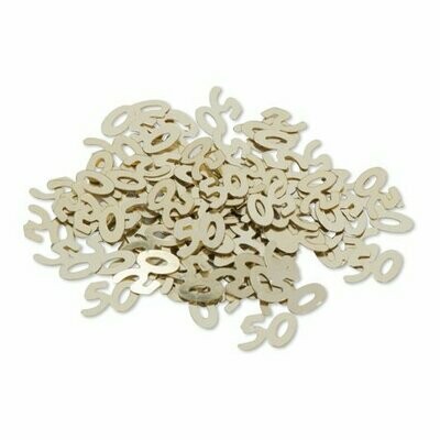 CONFETTIS METAL "50" OR 1CM 17GR