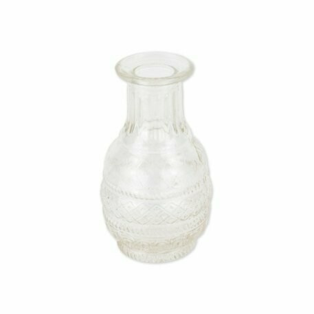VASE GRAVURE ANCIENNE VERRE ROND 7.5X13CM 250ML
