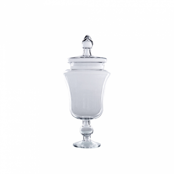 BONBONNIERE SUR PIED Ø13,1/16,1x41,2CM TRANSPARENT VERRE