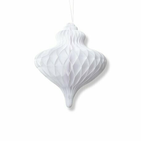 DECORATION ELEGANCE PAPIER ALVEOLE BLANC 35X15CM