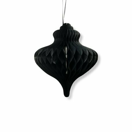 DECORATION ELEGANCE PAPIER ALVEOLE NOIR 35X15CM