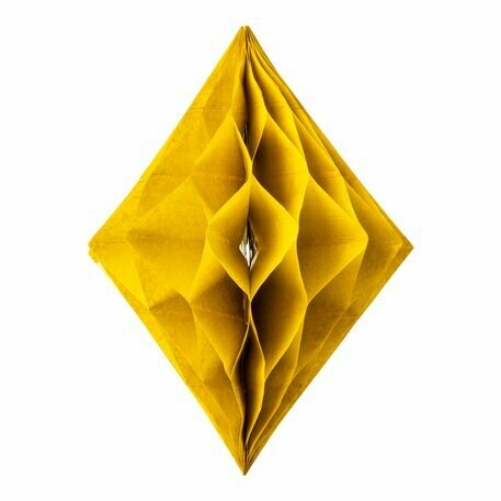 LOSANGE ALVEOLE MOUTARDE 30X22CM