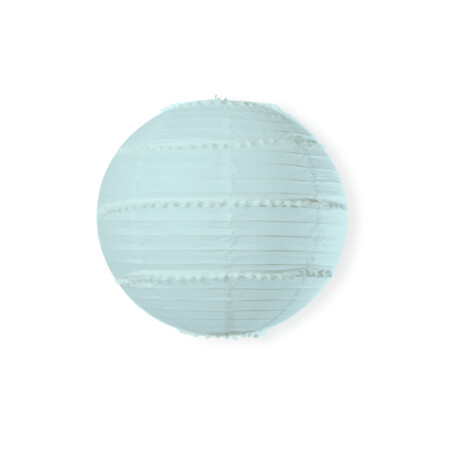 LANTERNE DE POMPONS CIEL 35CM