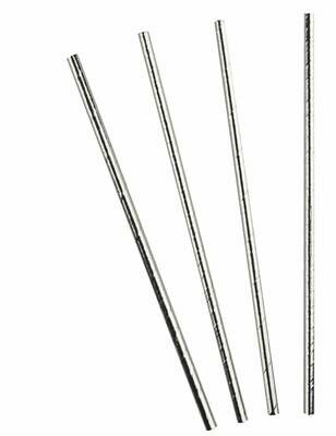 PAILLE CARTON METALLISEE ARGENT (x24)