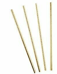 PAILLE CARTON METALLISEE OR  (x25)