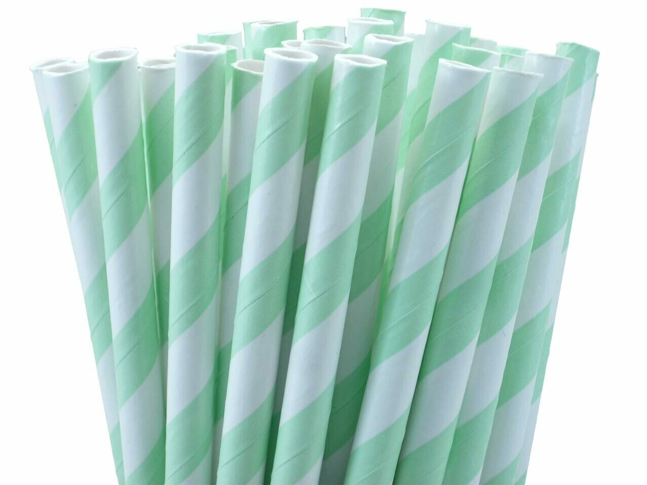 PAILLE A RAYURE MENTHE (x24)