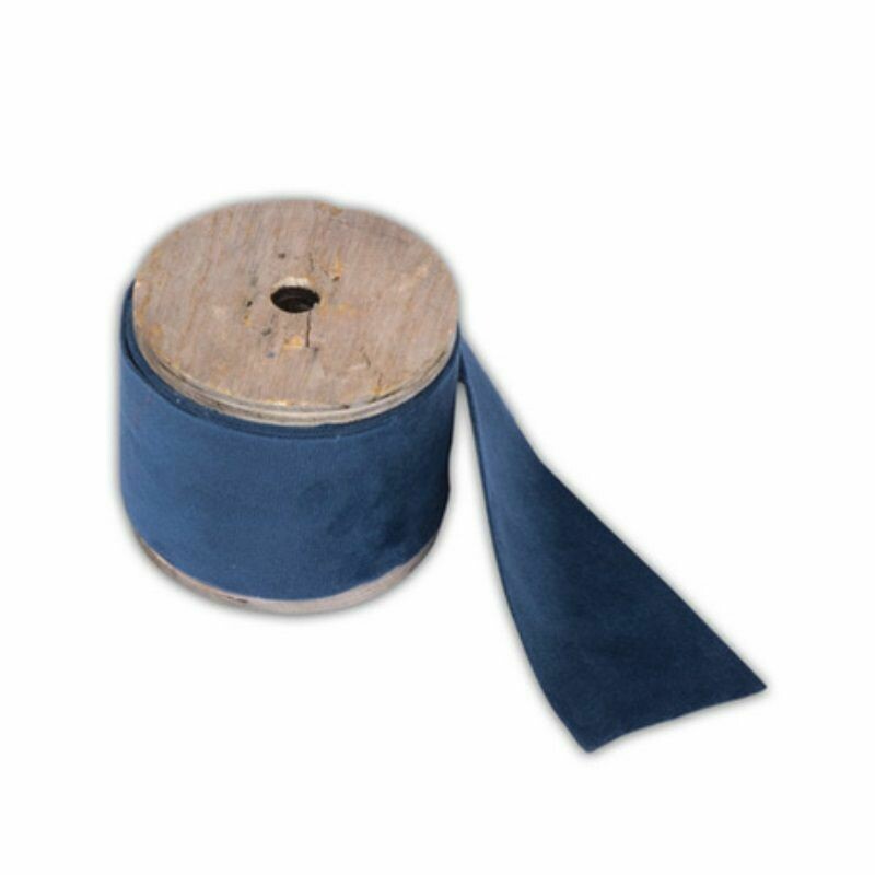 RUBAN VELOURS MARINE 5CM X 3M
