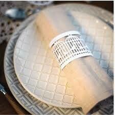 ROND DE SERVIETTE CAGE OISEAU (x20)