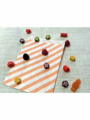 SACHET CANDY BAR RAYURES PECHE 18X13CM (x24)