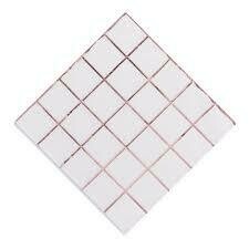 SERVIETTE CARREAUX ROSE GOLD (x16)