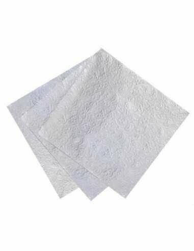 SERVIETTE ARGENT MOTIF A RELIEF (x16)
