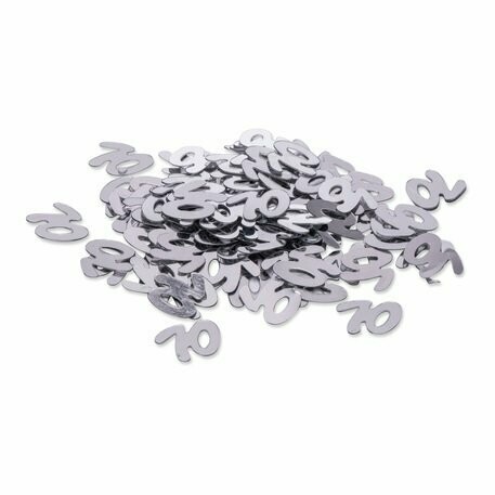 CONFETTIS METAL "70" ARGENT 1CM 17GR