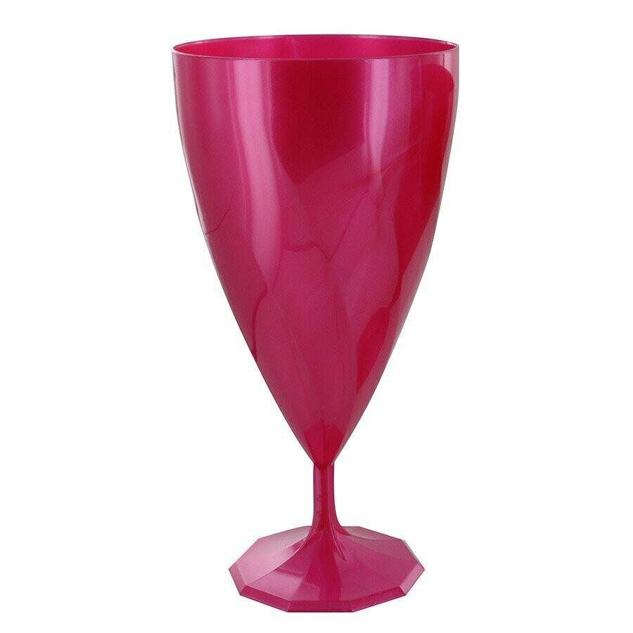 VERRE A EAU 20CL PLASTIQUE FUSCHIA (x6)