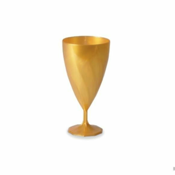 VERRE A EAU 20CL PLASTIQUE OR (x6)