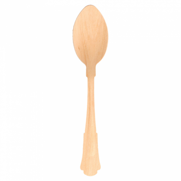 CUILLERE A SOUPE LUXE 19,3 CM NATUREL BOIS (x100)