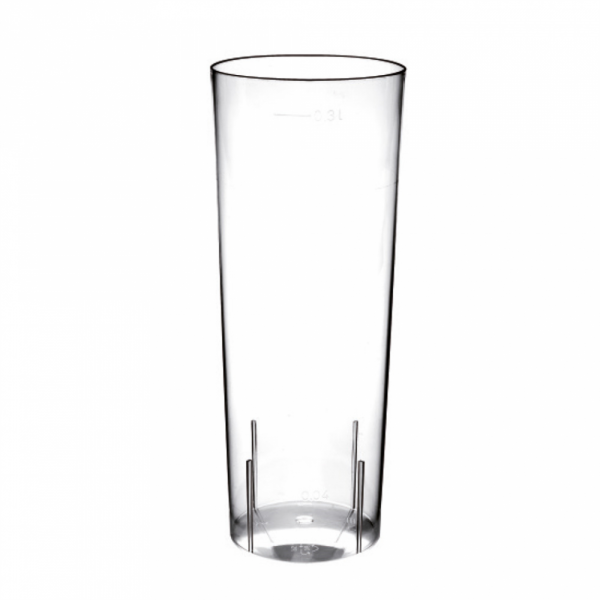 VERRE TUBE TRANSPARENT 300ML Ø5,9x15,2CM (x10)