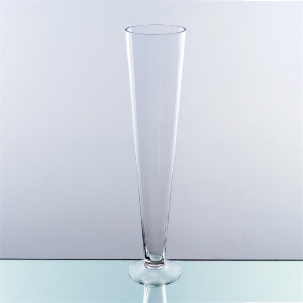 VASE LONG CHOPE Ø11 13x61CM TRANSPARENT VERRE