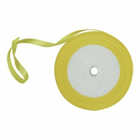 RUBAN SATIN 6MMX20M JAUNE