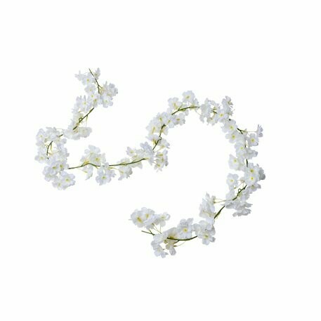 GUIRLANDE DE FLEURS DE CERISIER BLANCHES 1.80M
