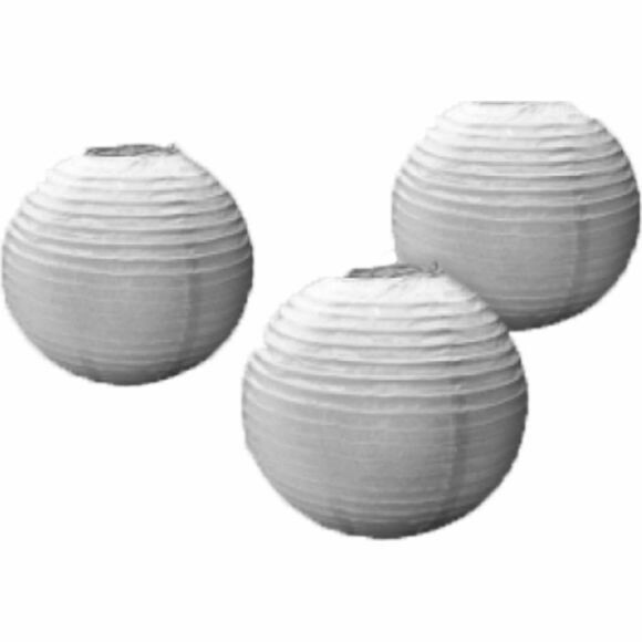 LANTERNE ARGENT 24CM (x3)