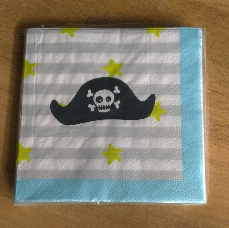SERVIETTE COCKTAIL PIRATE(x16)
