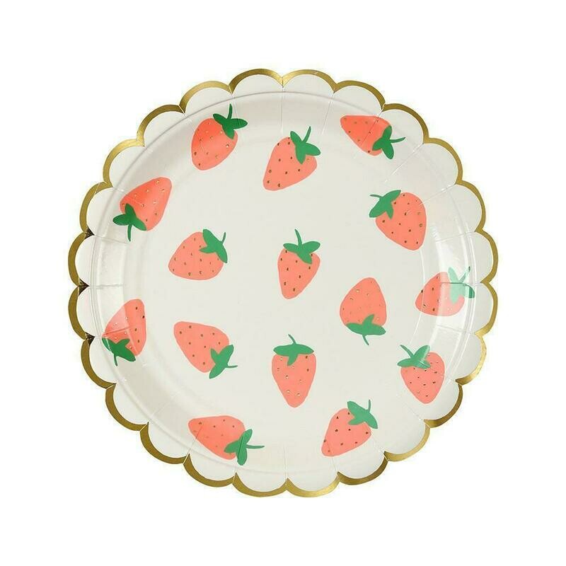 ASSIETTE FRAISE PETIT MODÈLE 18CM (x8)