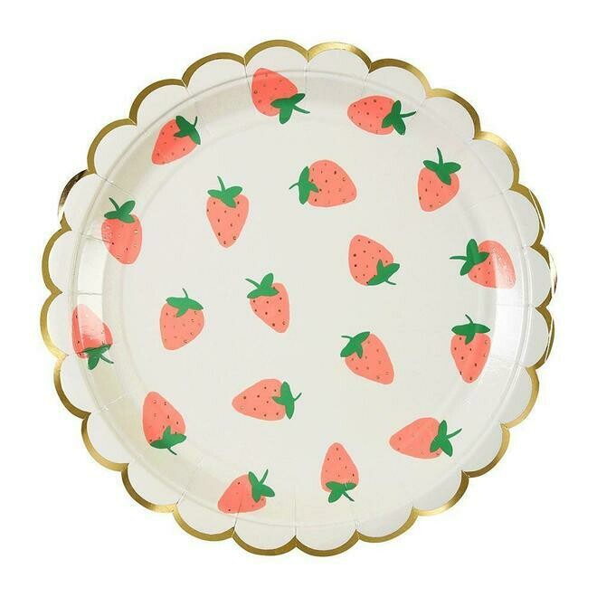 ASSIETTE FRAISE GRAND MODÈLE 23CM (x8)