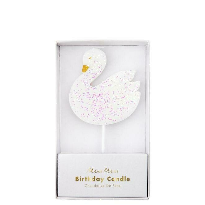 BOUGIE CYGNE PAILLETÉE