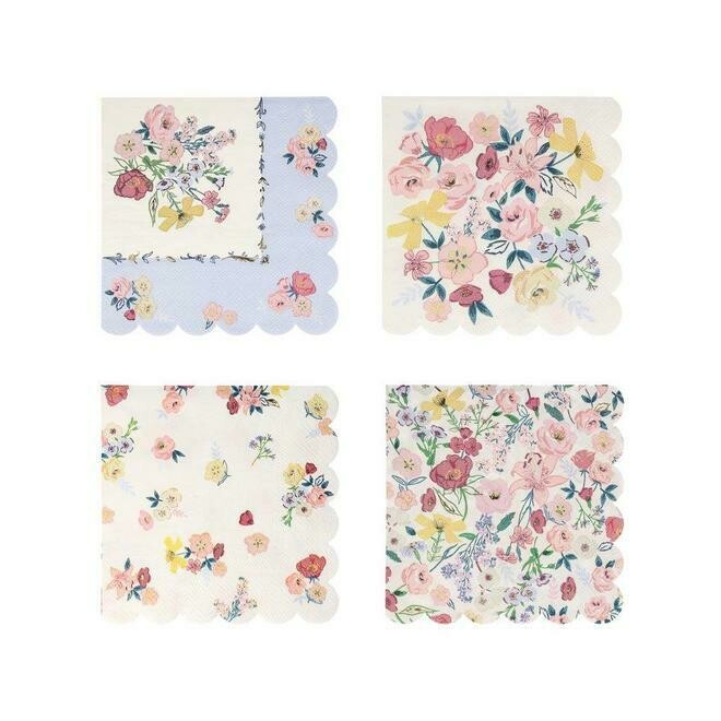 SERVIETTE JARDIN ANGLAIS 4 MODÈLES (x16)