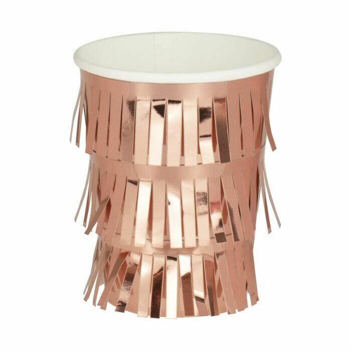 GOBELET A FRANGES ROSE GOLD (x8)