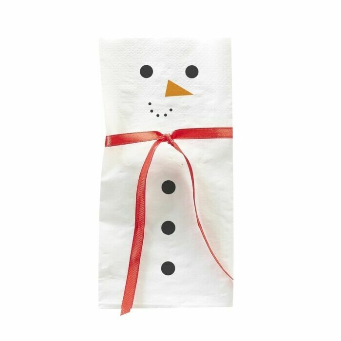 SERVIETTE BONHOMME DE NEIGE 16CM (x16)