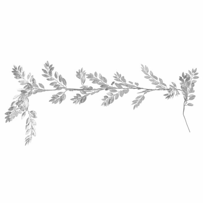 GUIRLANDE DE FEUILLAGE ARGENT 1.75M