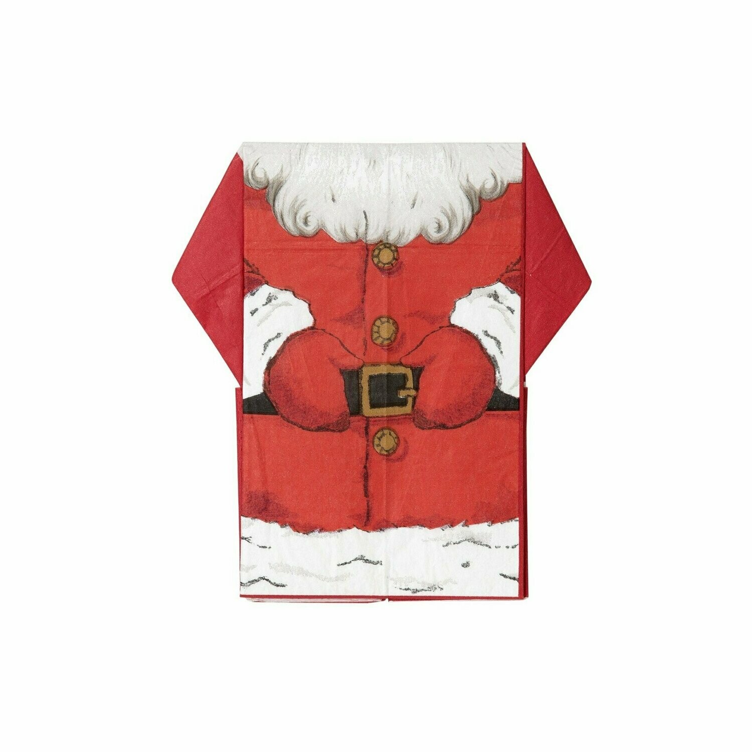 SERVIETTE SILHOUETTE PERE NOEL (x8)