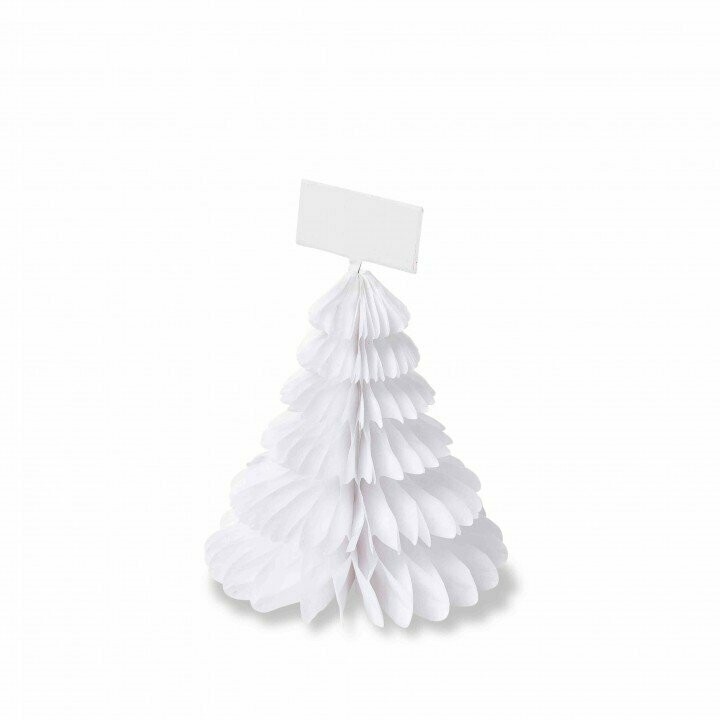 MARQUE PLACE SAPIN ALVEOLE BLANC 8CM (x4)