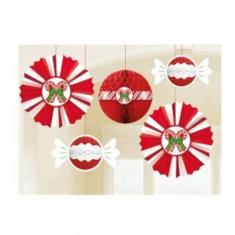 SUSPENSION NOEL ALVEOLEE 29, 35 ET 40CM (x5)