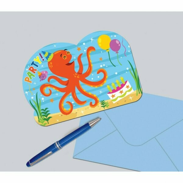CARTON D'INVITATION PIEUVRE + ENVELOPPE (x12)