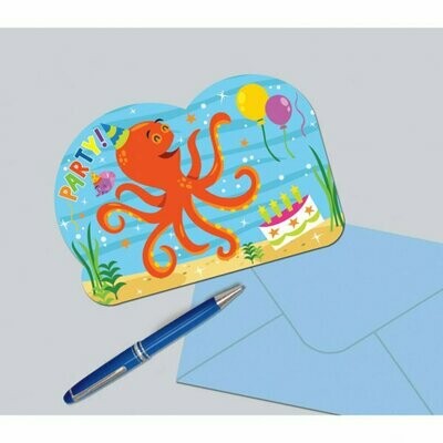 CARTON D'INVITATION PIEUVRE + ENVELOPPE (x12)