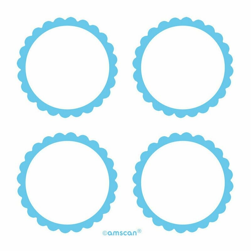 ETIQUETTE CANDY BAR TURQUOISE 5.1CM (x25))