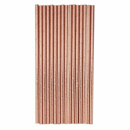 PAILLE CARTON ROSE GOLD MÉTALLISÉ 19.5CM (x20)