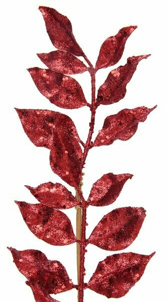 BRANCHE PAILLETTES ROUGE 80CM