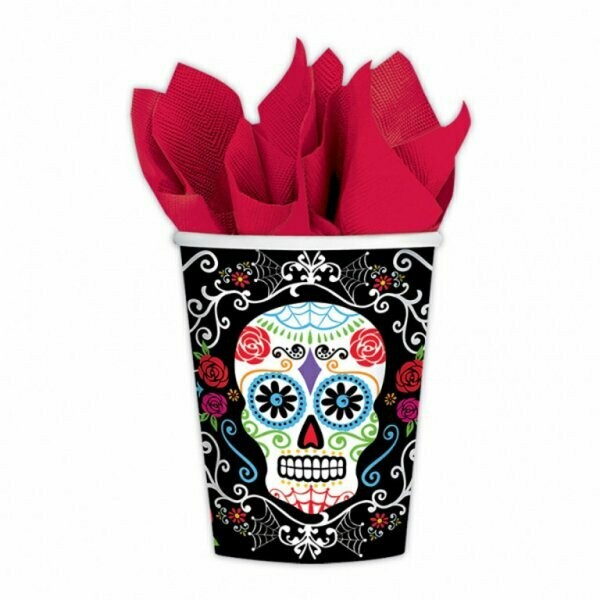 GOBELET CARTON HALLOWEEN DAY OF THE DEAD 250ML (x10)