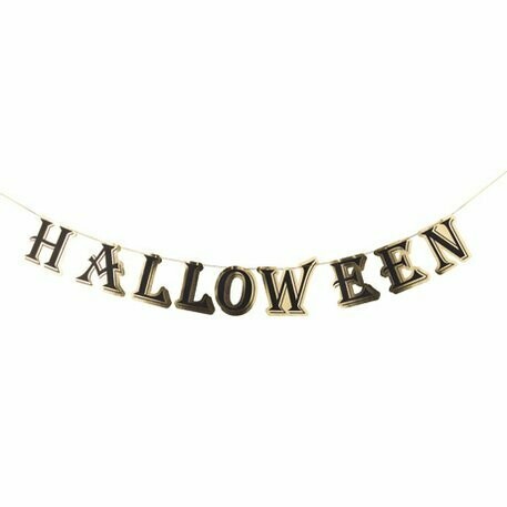 GUIRLANDE HALLOWEEN NOIRE ET DORURE OR 13.5CMX3M