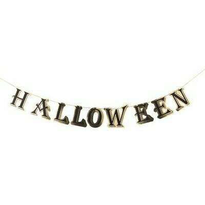 GUIRLANDE HALLOWEEN NOIRE ET DORURE OR 13.5CMX3M