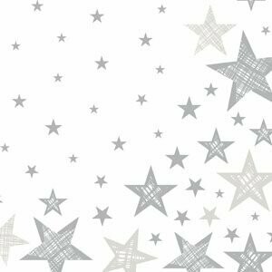SERVIETTE SHINING STAR BLANCHE 33x33CM (x20)