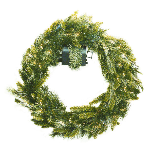 COURONNE SAPIN FIBRE OPTIQUE 61CM