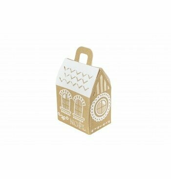 BOITE KRAFT MAISON DE NOEL 6x4x8CM (x6)