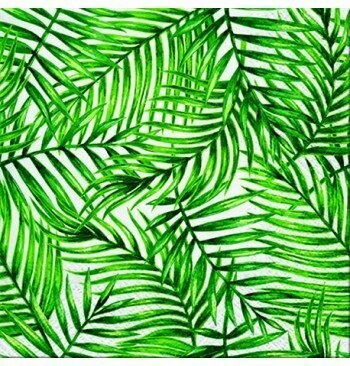 SERVIETTE FEUILLES TROPICALES VERTES 33CM (x20)