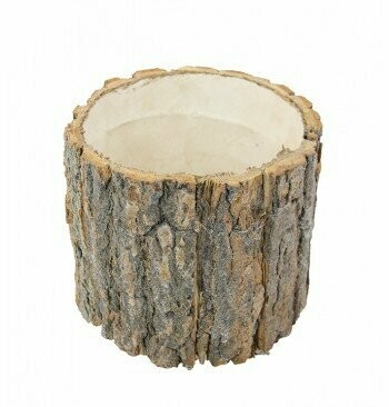 POT ROND BOIS ECORCE NATURELLE 13x11CM