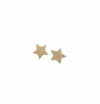 ETOILE JUTE SUR PINCE 3CM (x6)