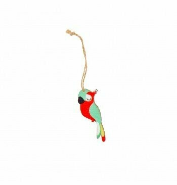 SUSPENSION PERROQUET BOIS 5CM